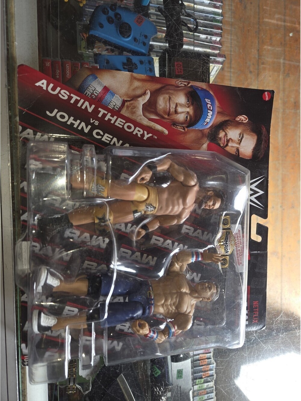 WWE John Cena vs. Austin Theory NETFLIX showdown 2 pack with US title A8
